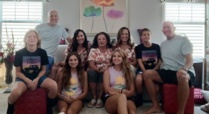 Our tribee, son and daughter 4 grands 